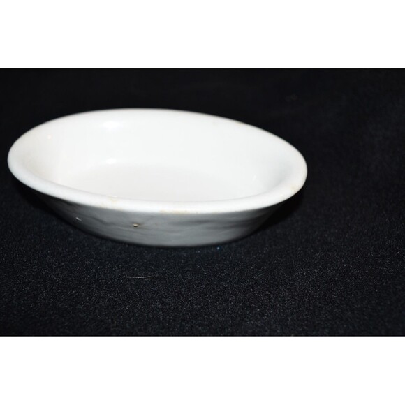 Vtg Homer Laughlin Oval Ironstone China Motel Soap Dish chunky - Picture 2 of 7